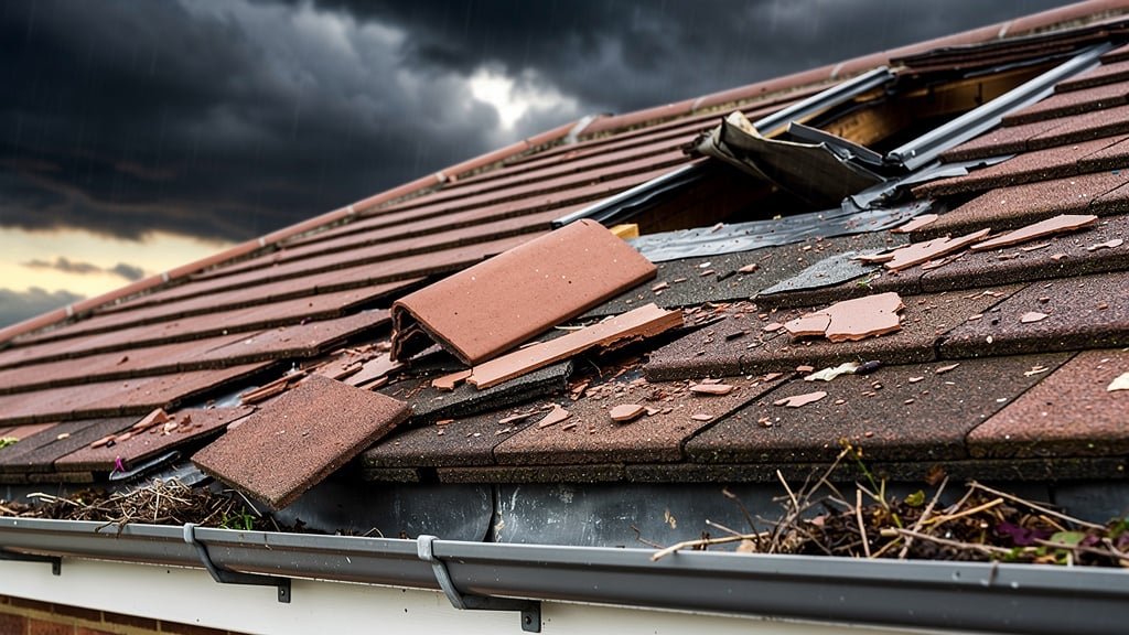 Assessing storm damage on roofs
